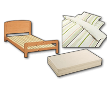 シングルベッドフレーム　三折マットレス　和布団7点セット